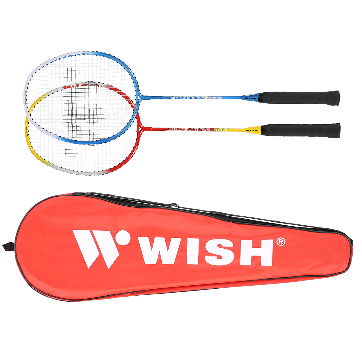 ALUMTEC 366K BADMINTONOVÝ SET WISH ČERVENÁ + MODRÁ