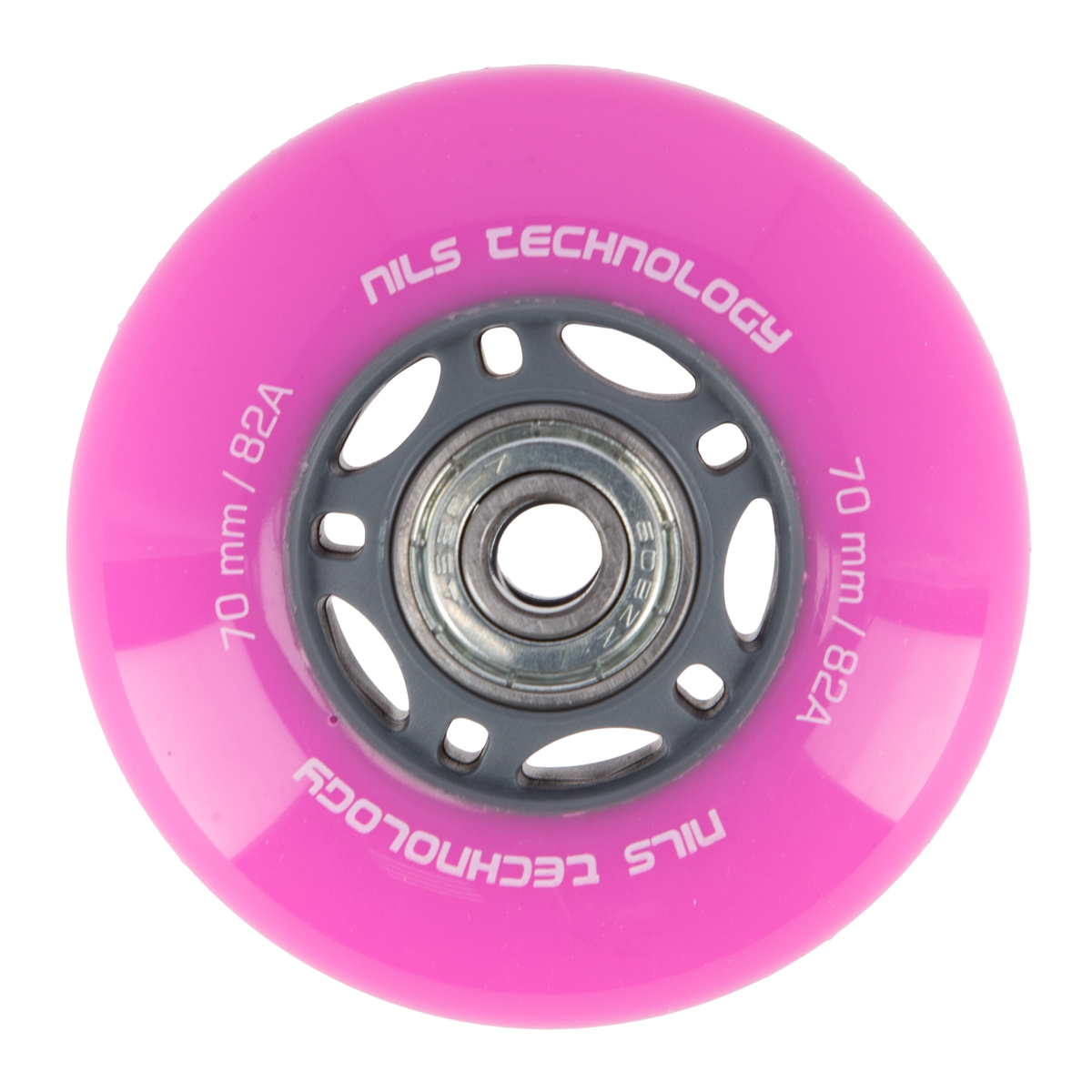 PU 70x24 + ABEC 7 RŮŽOVÁ SESTAVA KOLEČEK S LOŽISKY NILS EXTREME
