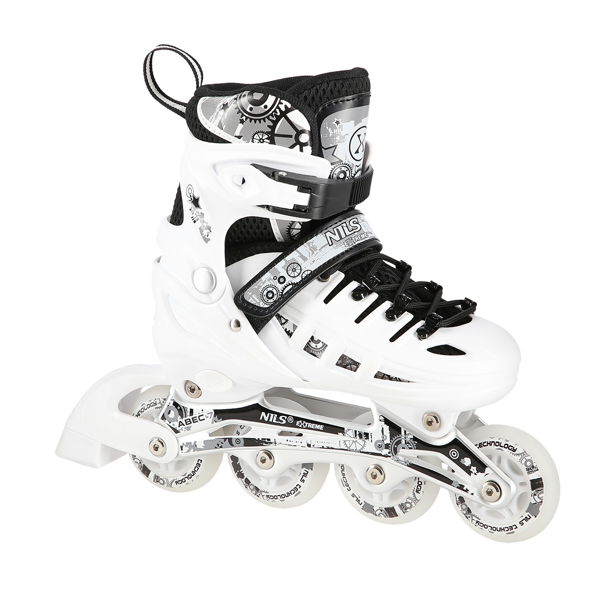 NH 10905 BÍLÉ VEL.L(39-42) DĚTSKÉ BRUSLE 4 IN 1 NILS EXTREME