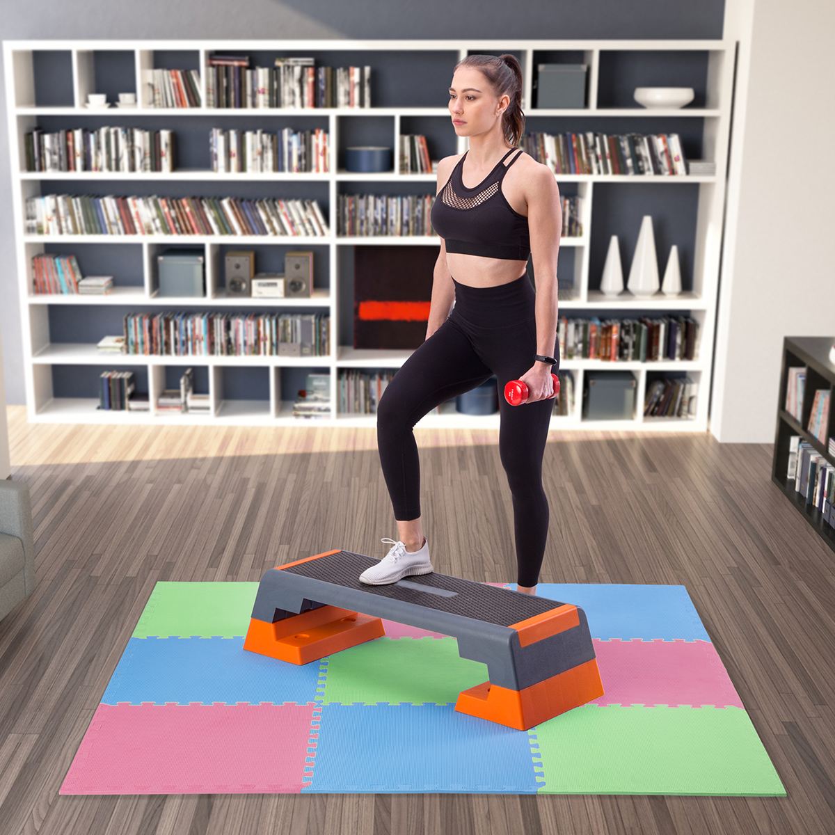 MP10 ZELENÁ-MODRÁ-ČERVENÁ OCHRANNÁ PUZZLE PODLOŽKA ONE FITNESS