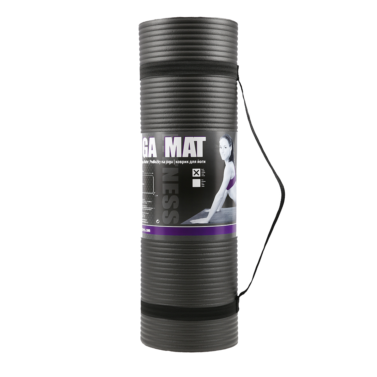 Levně YM04 ČERNÁ PODLOŽKA PRO JÓGU HMS