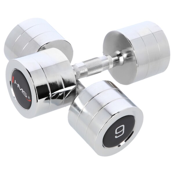 CHD09 CHROMOVANÉ JEDNORUČNÍ ČINKY HMS 2 x 9KG