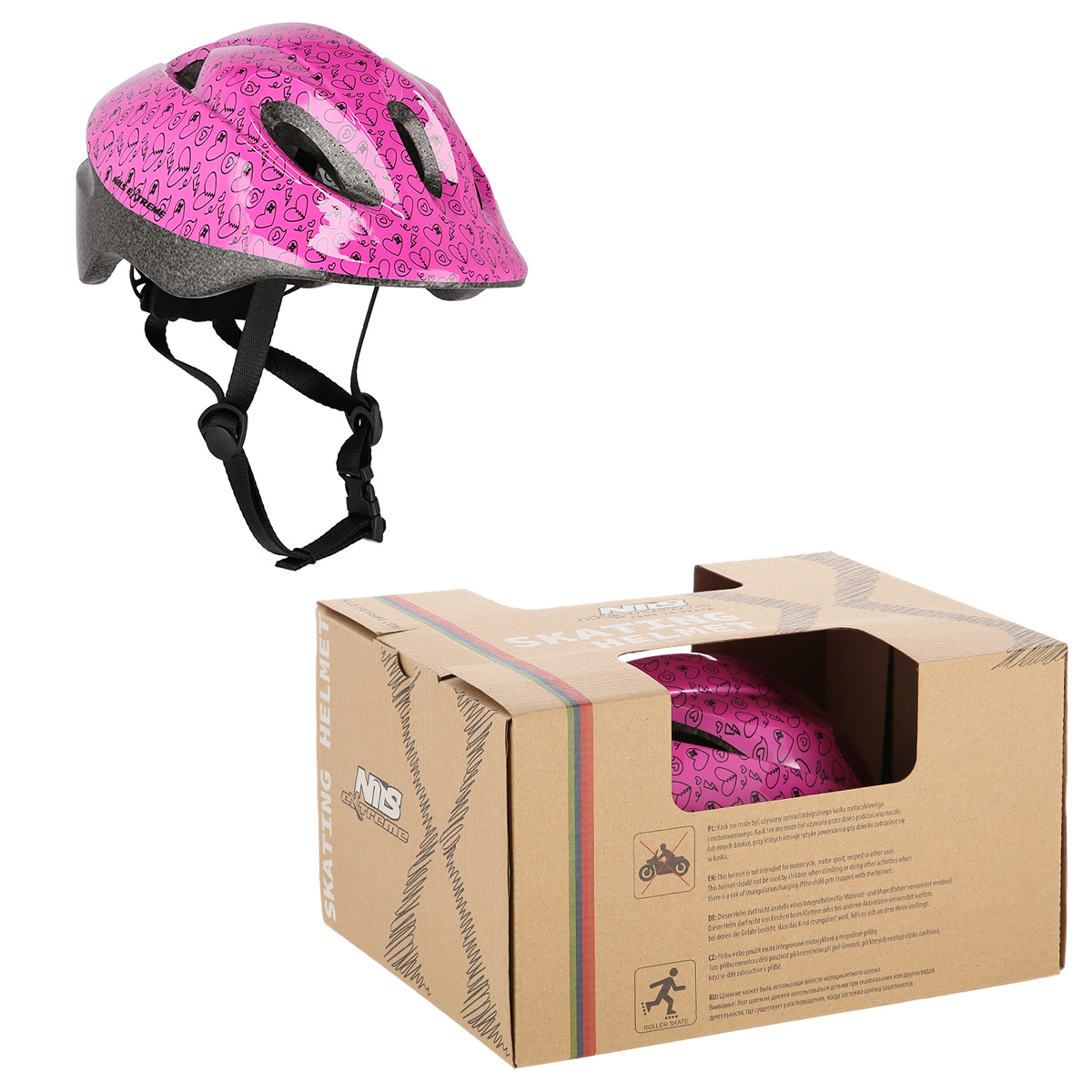MTW05 RŮŽOVÁ VEL.S (52-56 CM) HELMA NILS EXTREME