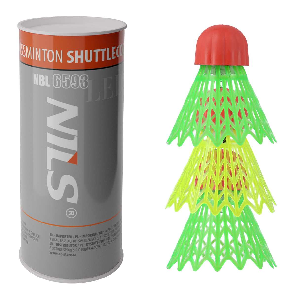 NBL6593 CROSSMINTONOVÉ MÍČKY S LED 3 KS NILS