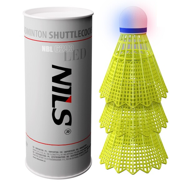 NBL6293 BADMINTONOVÉ MÍČKY S LED 3 KS NILS