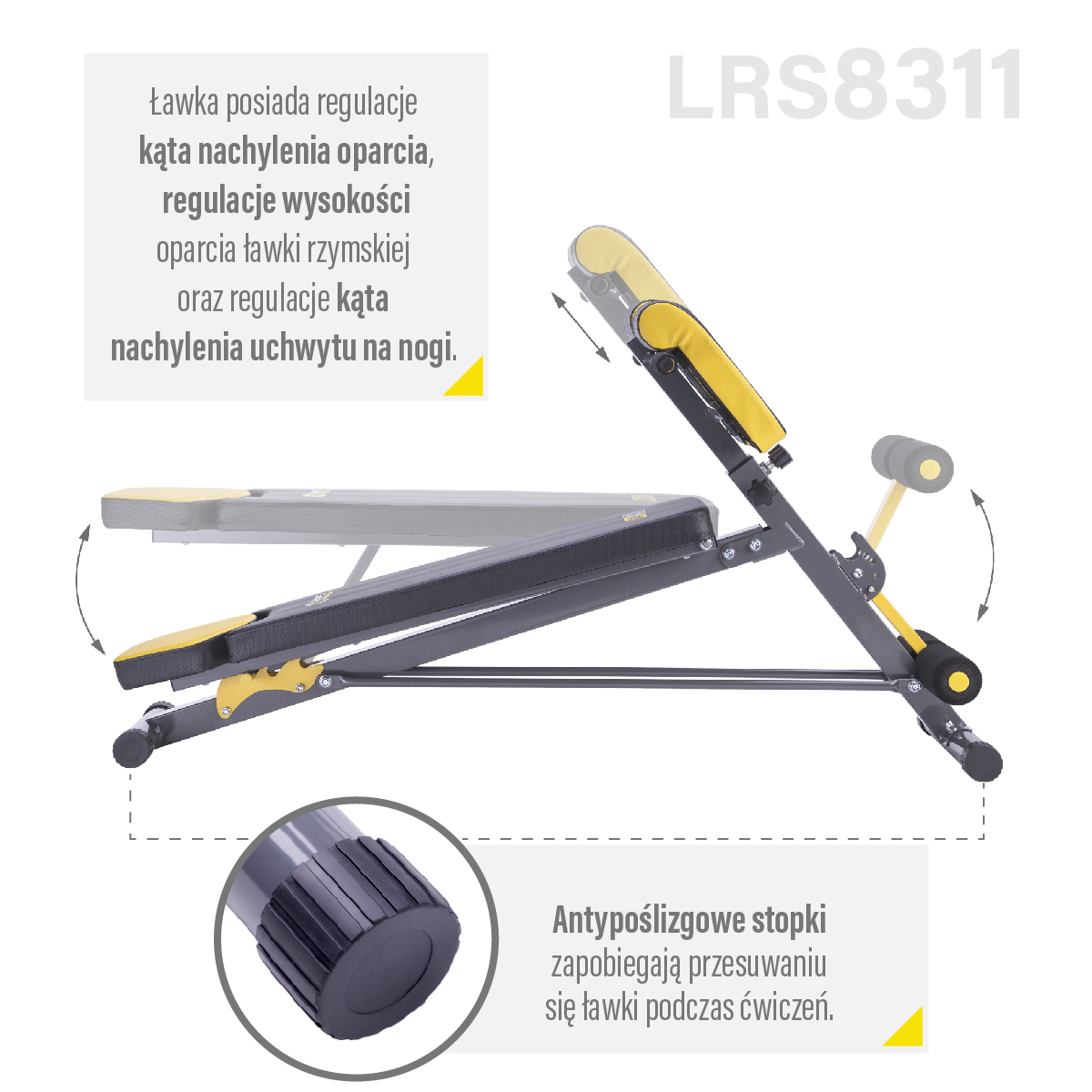 LSR8311 LAVICE S HYPEREXTENZÍ A OPĚROU HMS PREMIUM