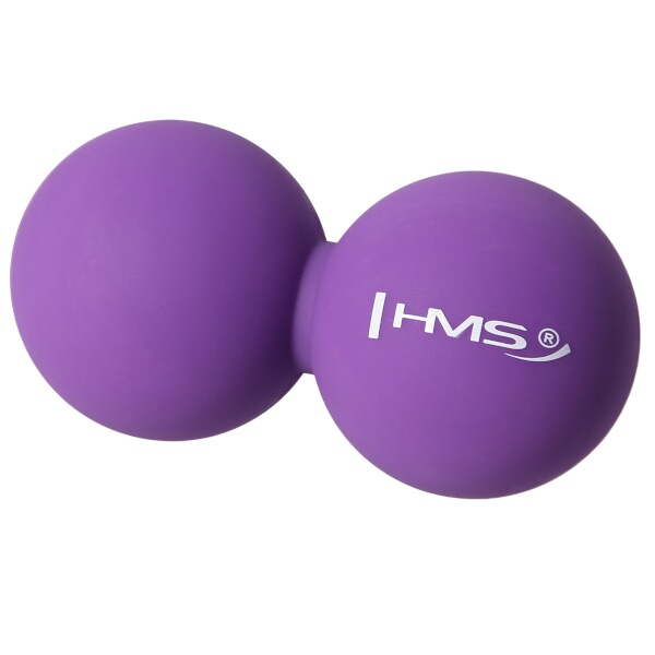 BLC02 FIALOVÝ DVOJITÝ MASÁŽNÍ MÍČ LACROSSE BALL HMS