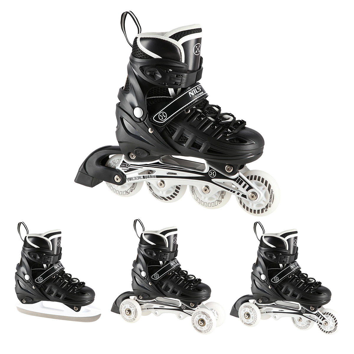 NH10905.2 ČERNÉ VEL.M(35-38) BRUSLE 4V1 NILS EXTREME