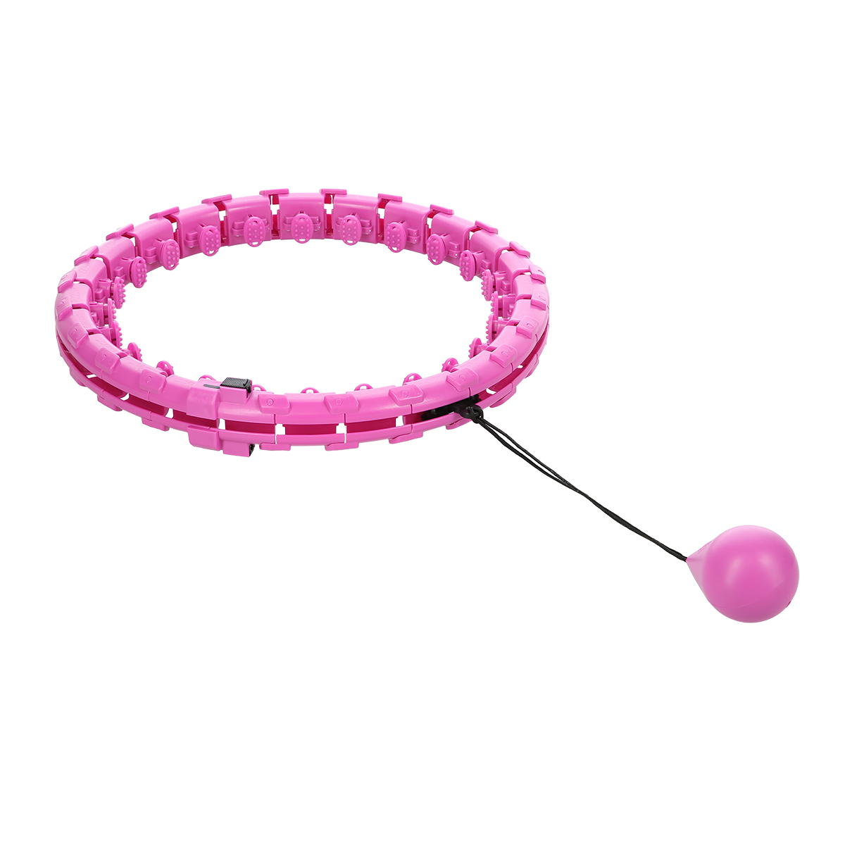 HMS FH01 FIALOVÁ MASÁŽNÍ HULA HOOP OBRUČ SE ZÁVAŽÍM