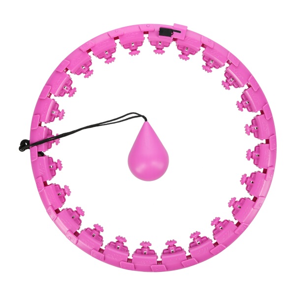HMS FH01 FIALOVÁ MASÁŽNÍ HULA HOOP OBRUČ SE ZÁVAŽÍM