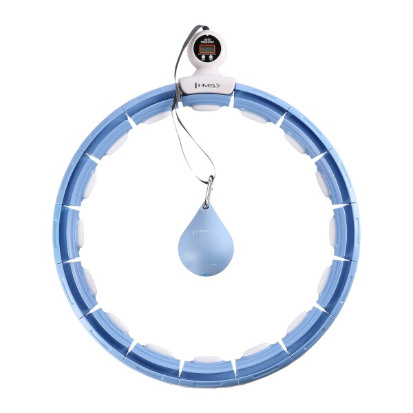 HHM15 MODRÁ HULA HOOP OBRUČ SE ZÁVAŽÍM, MAGNETY A POČÍTADLEM HMS