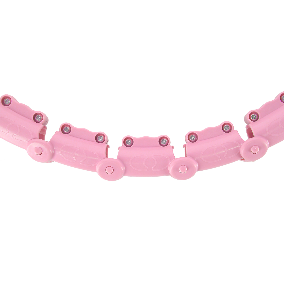 HHW02 RŮŽOVÁ MASÁŽNÍ HULA HOOP OBRUČ SE ZÁVAŽÍM HMS