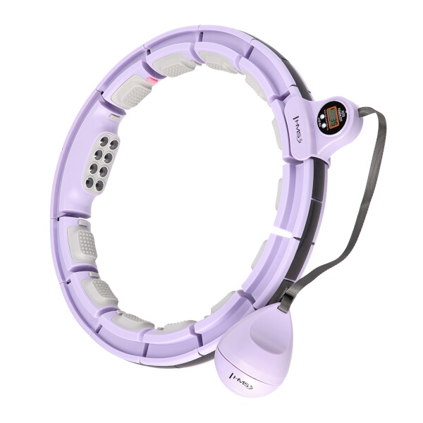 HHM13 FIALOVÁ HULA HOOP OBRUČ SE ZÁVAŽÍM, MAGNETY A POČÍTADLEM HMS