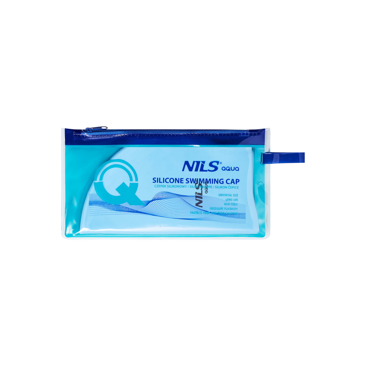 NQC BL01 SV.MODRÁ SILIKONOVÁ ČEPICE NILS AQUA