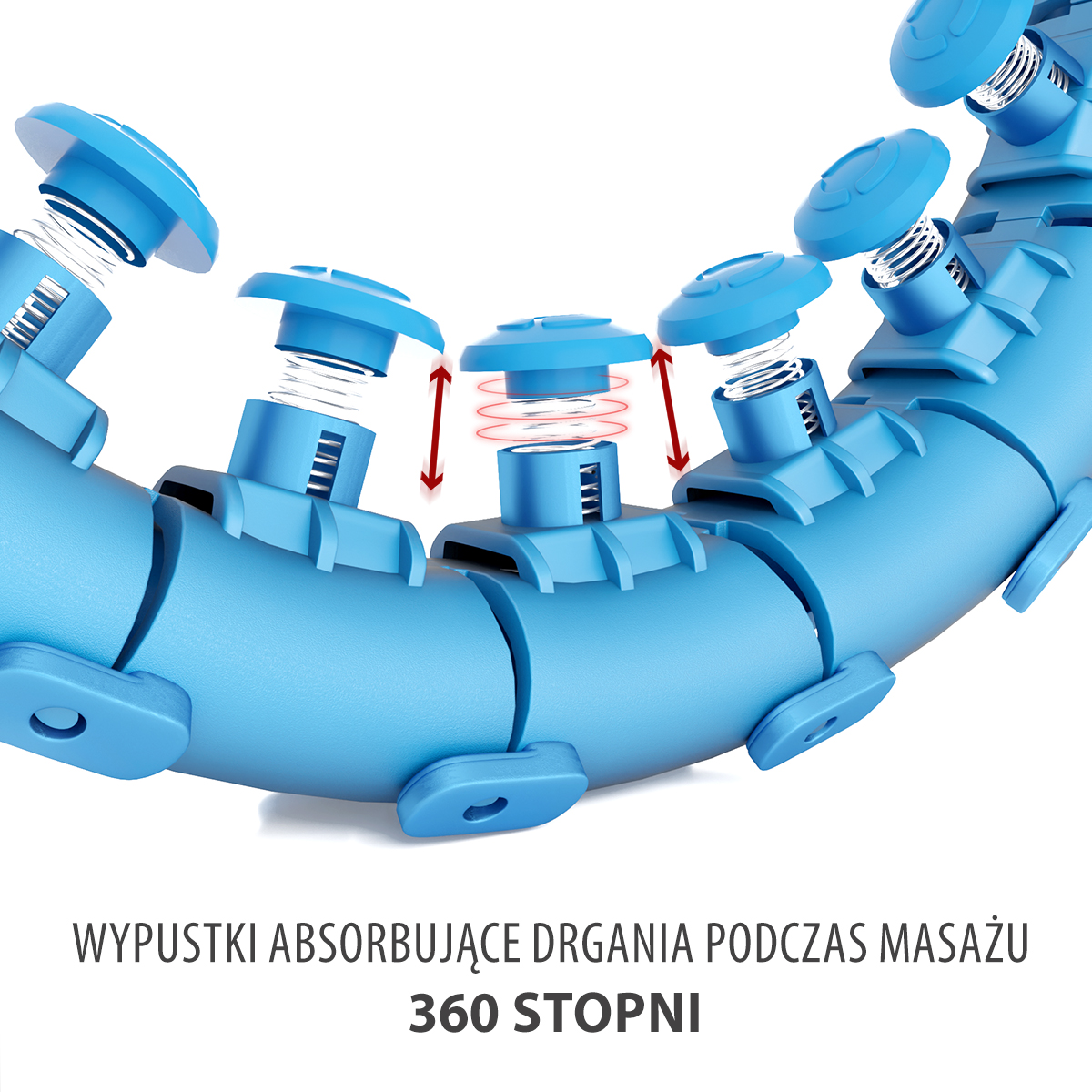 SET HHW01 + BR163 MODRÁ MASÁŽNÍ HULA HOOP OBRUČ SE ZÁVAŽÍM HMS
