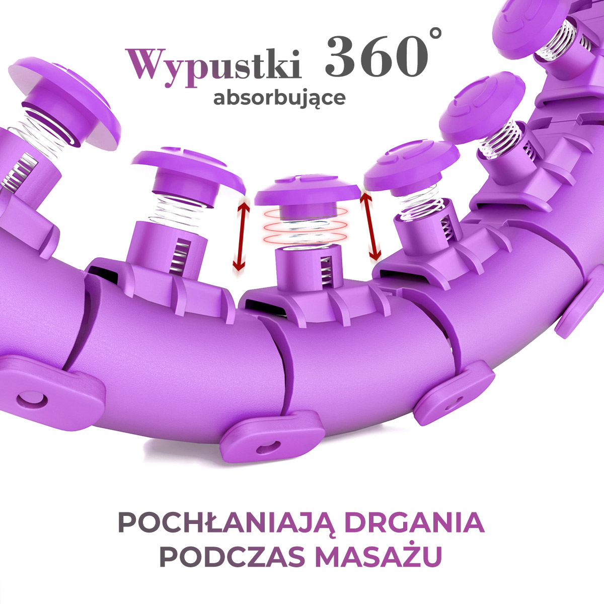 SET HHW12 PLUS SIZE + BR163 FIALOVÁ MASÁŽNÍ HULA HOOP OBRUČ SE ZÁVAŽÍM HMS