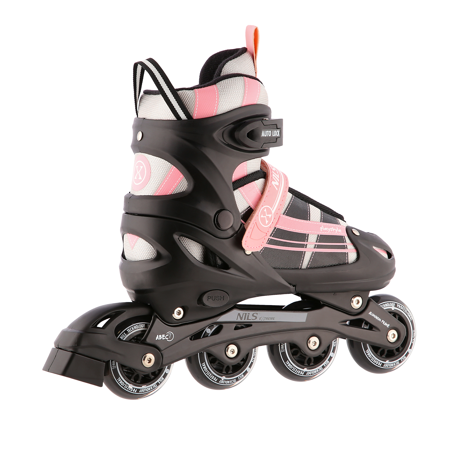 NH18366A ČERNO-RŮŽOVÉ VEL.M(35-38) BRUSLE 2V1 NILS EXTREME