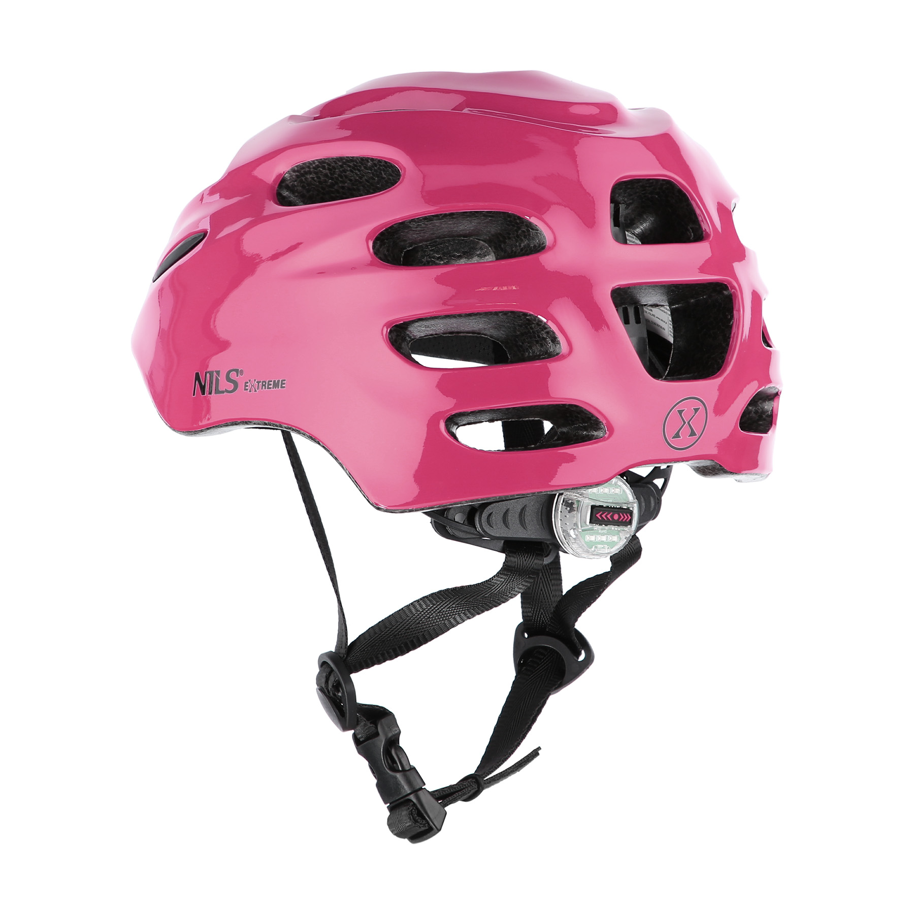 MTW01 RŮŽOVÁ VEL.XXS (42-48 CM) HELMA S BLIKAČKOU NILS EXTREME