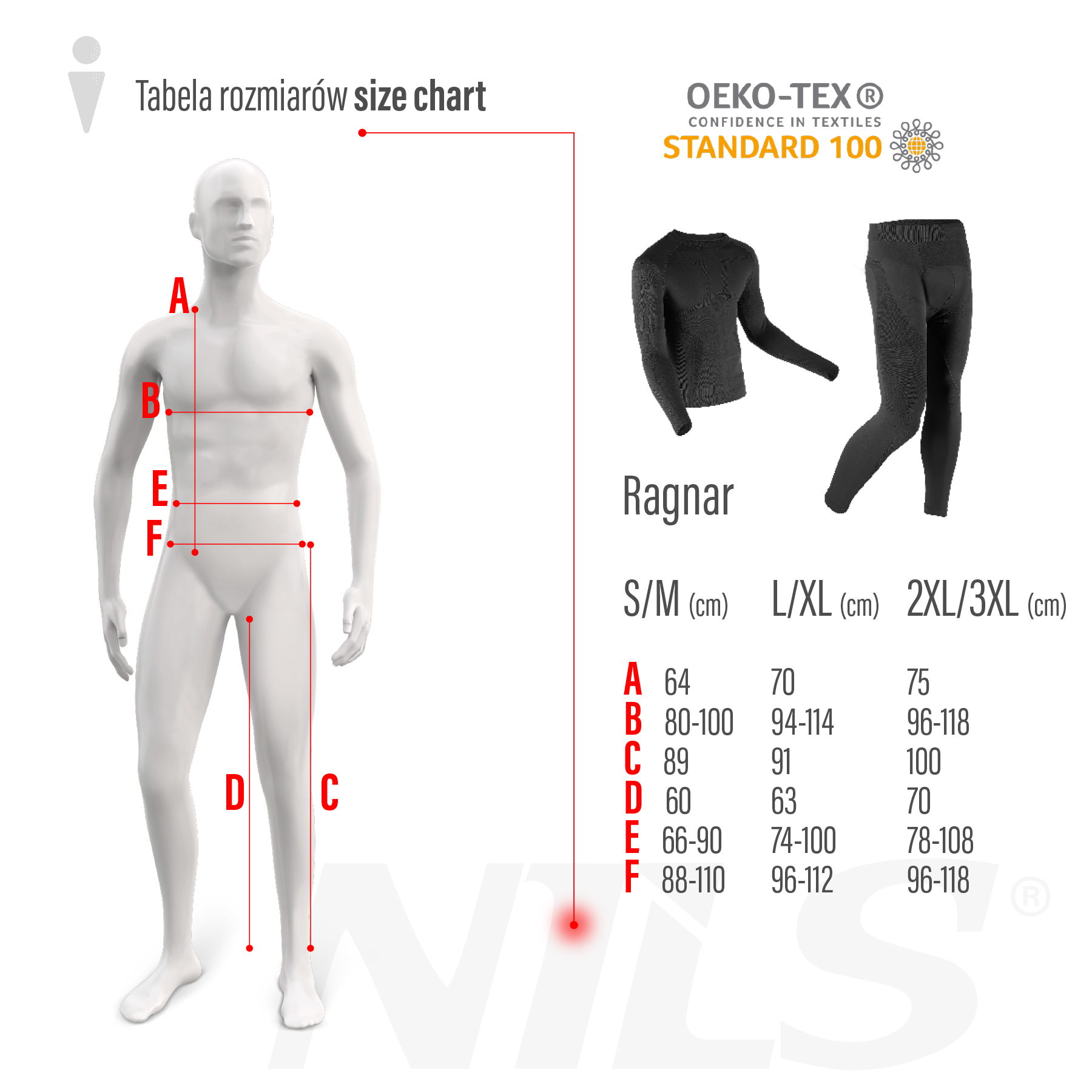 BTS0060 VEL.L/XL ČERNÉ RAGNAR PÁNSKÉ TERMO SPODKY NILS