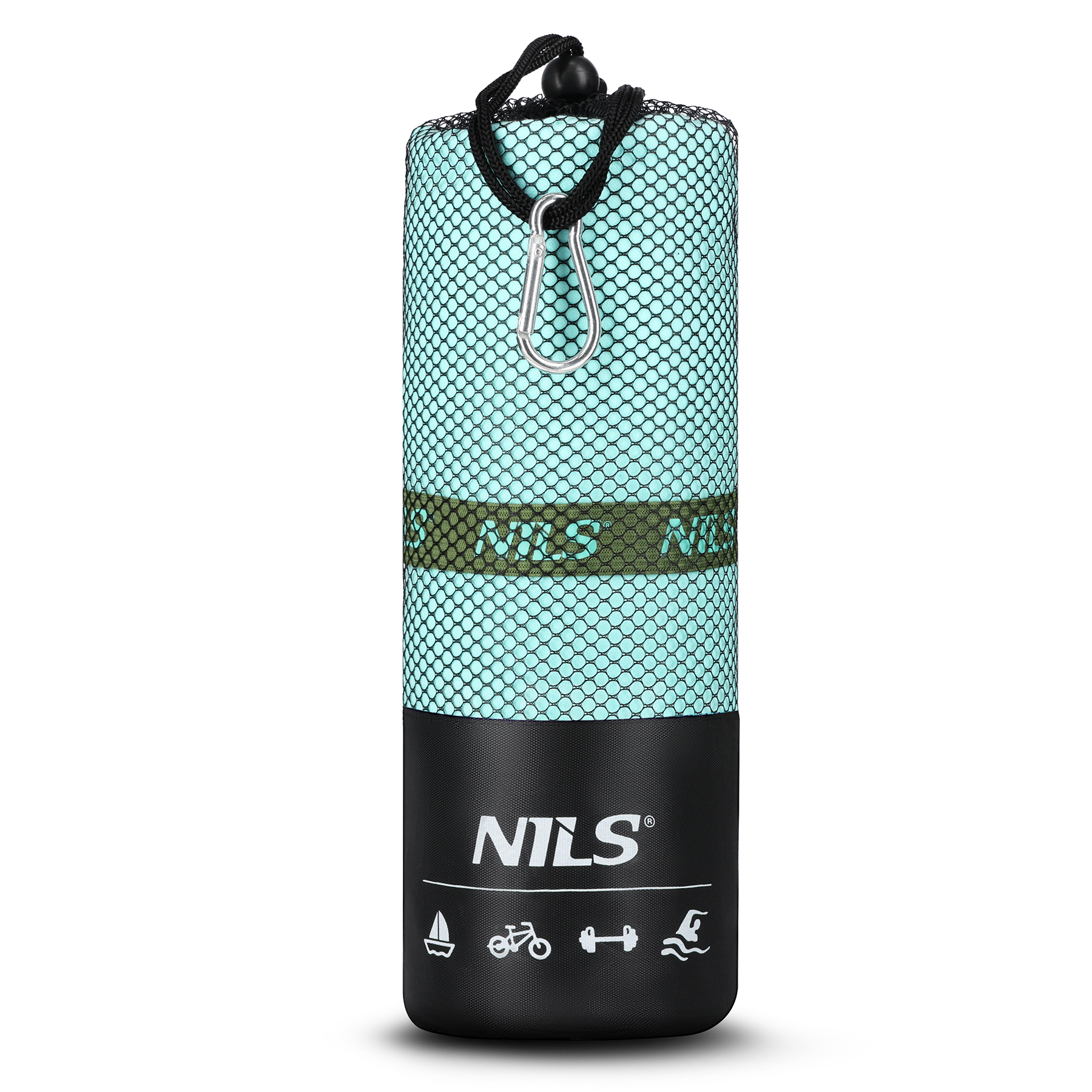 NCR13 ZELENÁ/TM.ZELENÁ RUČNÍK Z MIKROVLÁKNA NILS