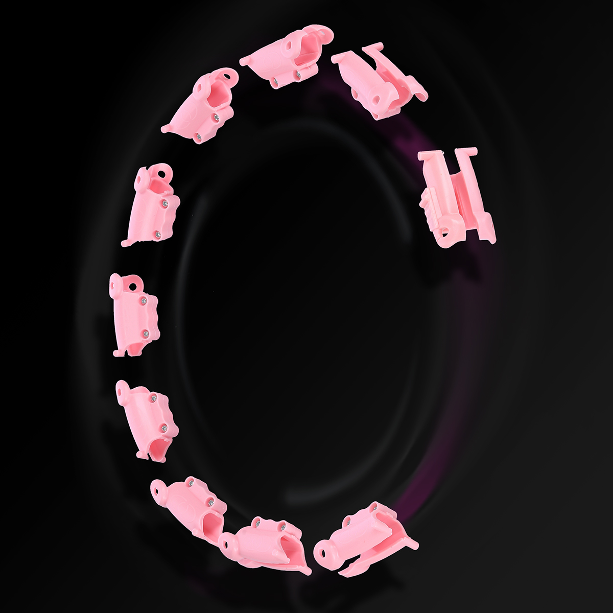 SET HHW11 + BR163 PLUS SIZE RŮŽOVÁ MASÁŽNÍ HULA HOOP SE ZÁVAŽÍM A ZEŠTÍHLUJÍCÍM PÁSEM HMS