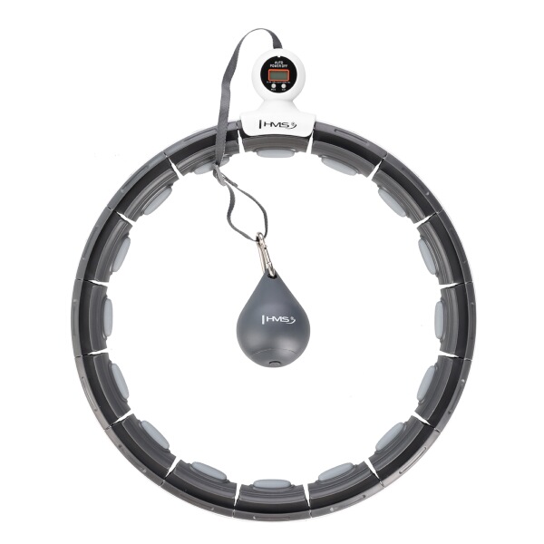 HHM15 ČERNÁ HULA HOOP OBRUČ SE ZÁVAŽÍM, MAGNETY A POČÍTADLEM HMS