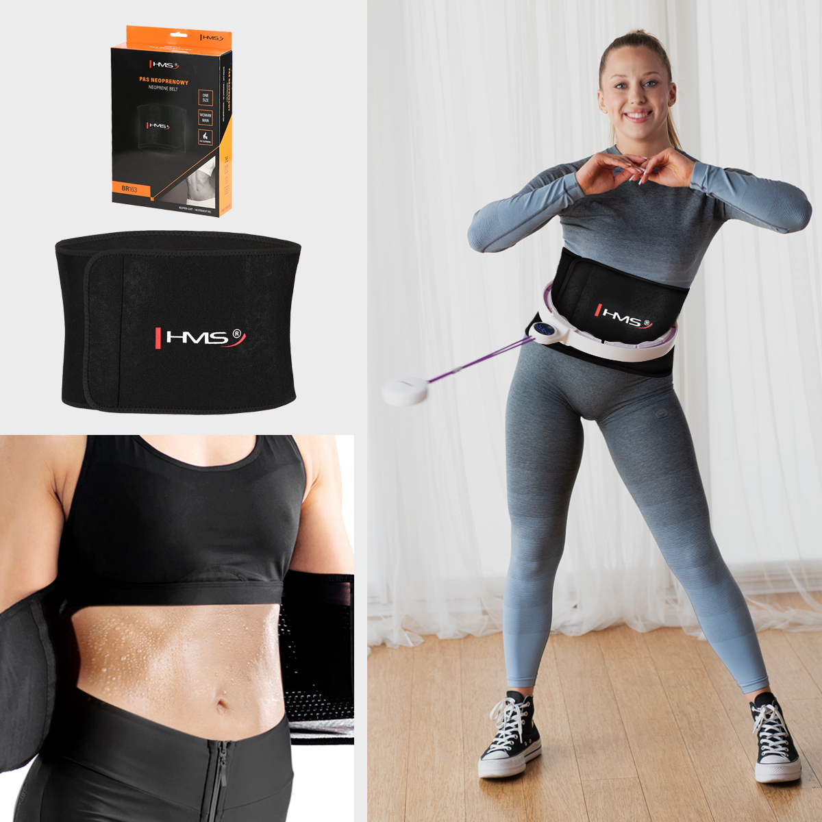 SET HHM17 + BR163 BÍLÁ/FIALOVÁ HULA HOOP OBRUČ SE ZÁVAŽÍM, MAGNETY A POČÍTADLEM HMS