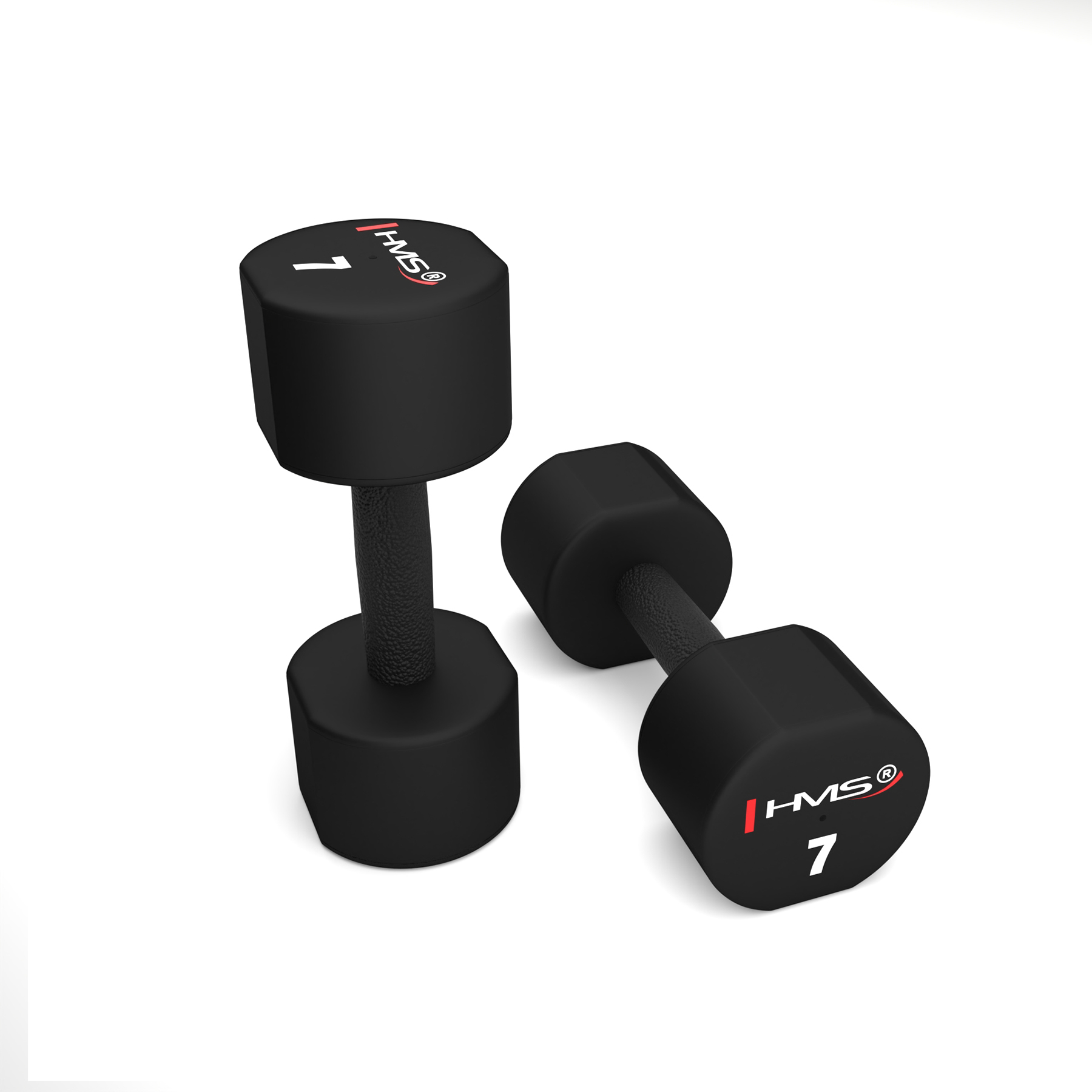 HPT07 2 x 7 KG POLYURETANOVÉ JEDNORUČNÍ ČINKY HMS