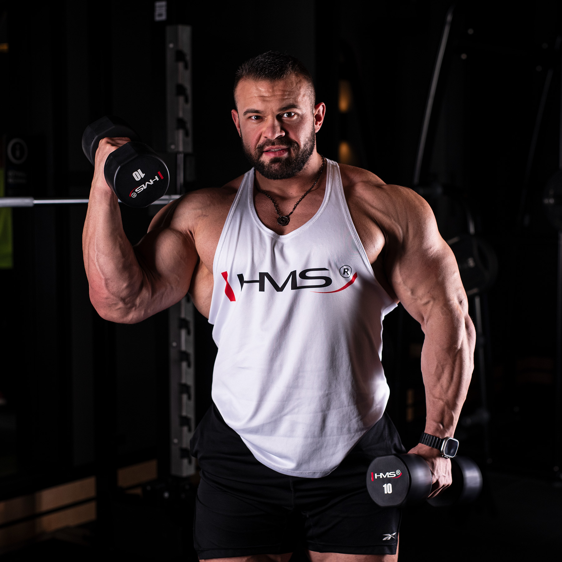 HPT08 2 x 8 KG POLYURETANOVÉ JEDNORUČNÍ ČINKY HMS