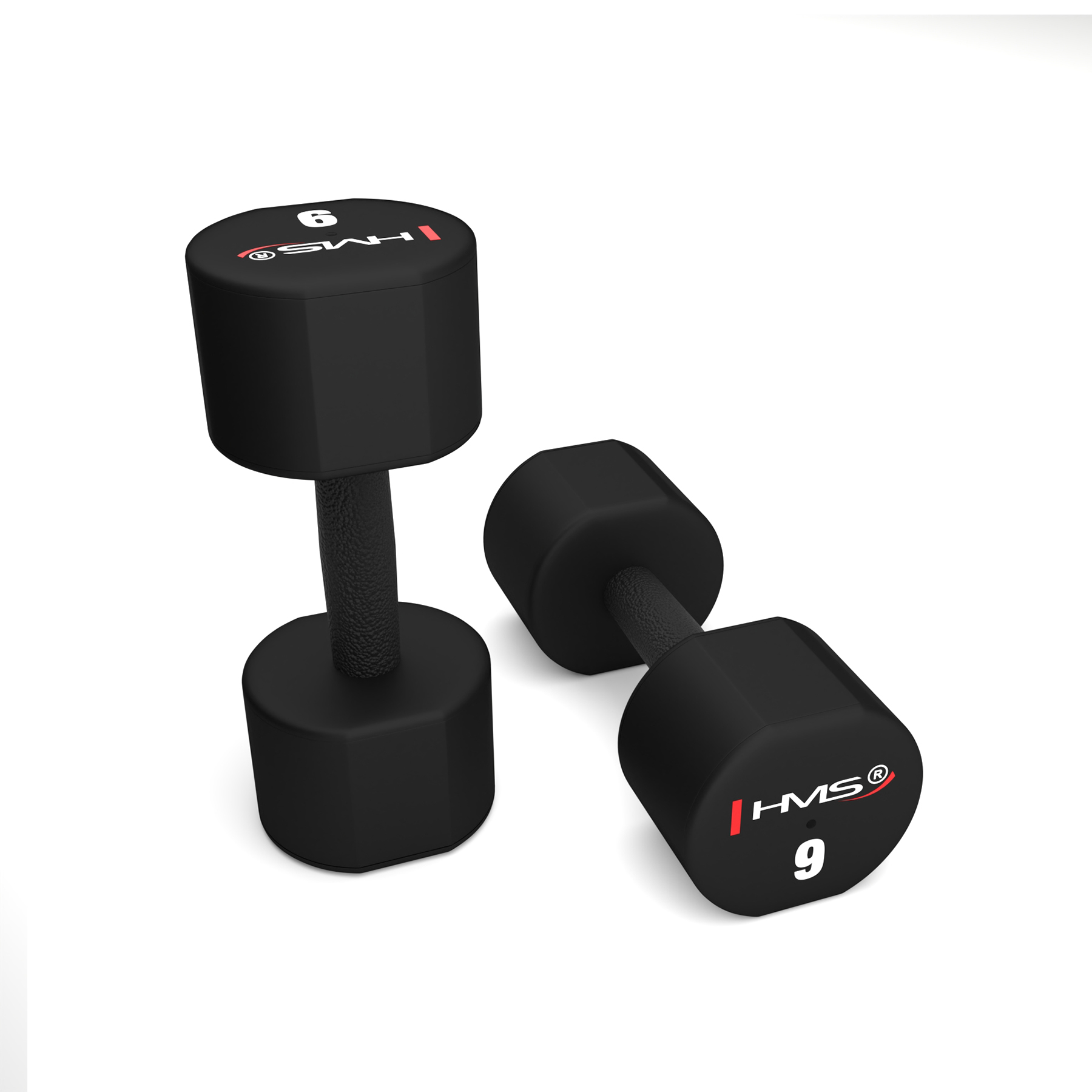 HPT09 2 x 9 KG POLYURETANOVÉ JEDNORUČNÍ ČINKY HMS