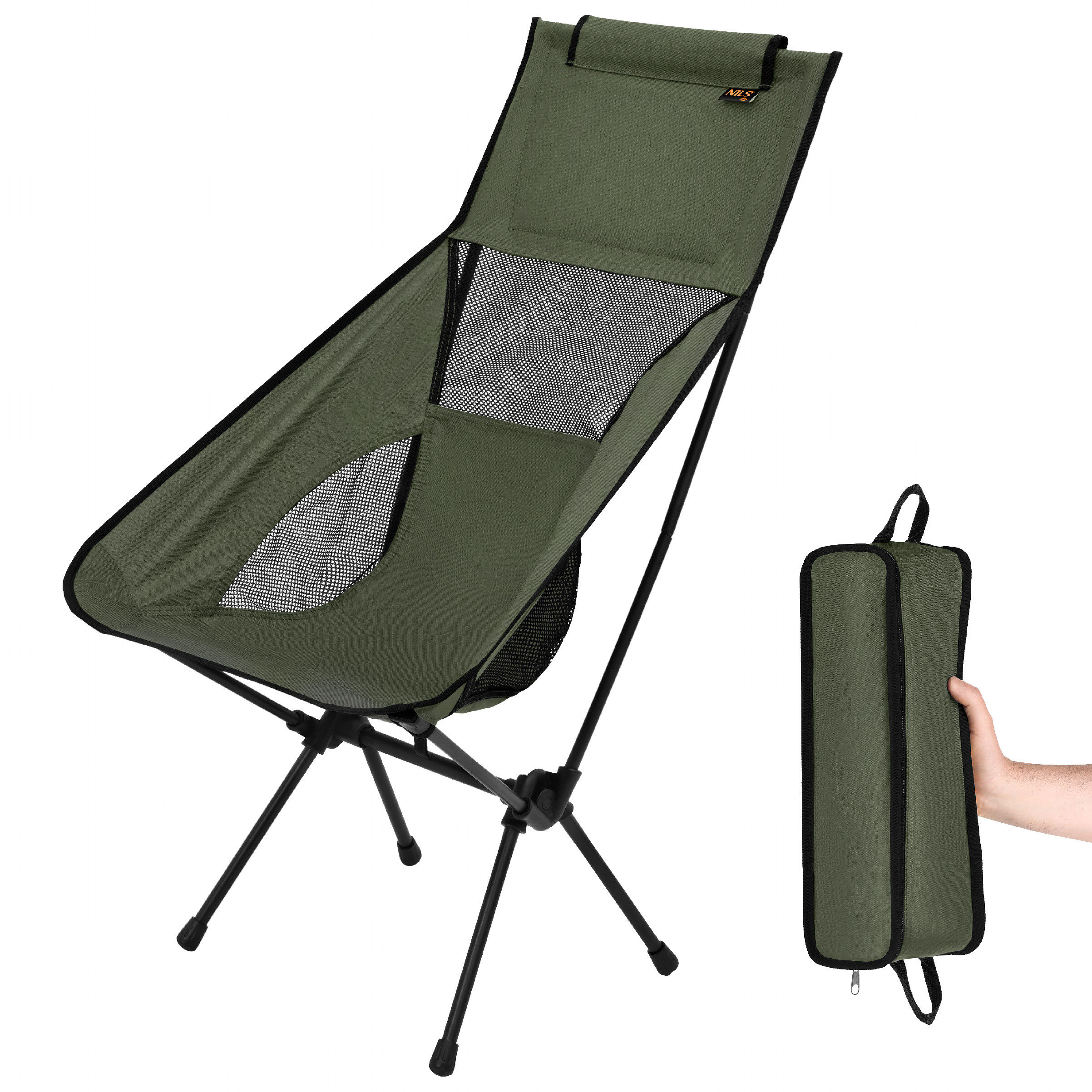 NC3321 KHAKI SKLÁDACÍ KŘESLO ULTRALEHKÉ NILS CAMP