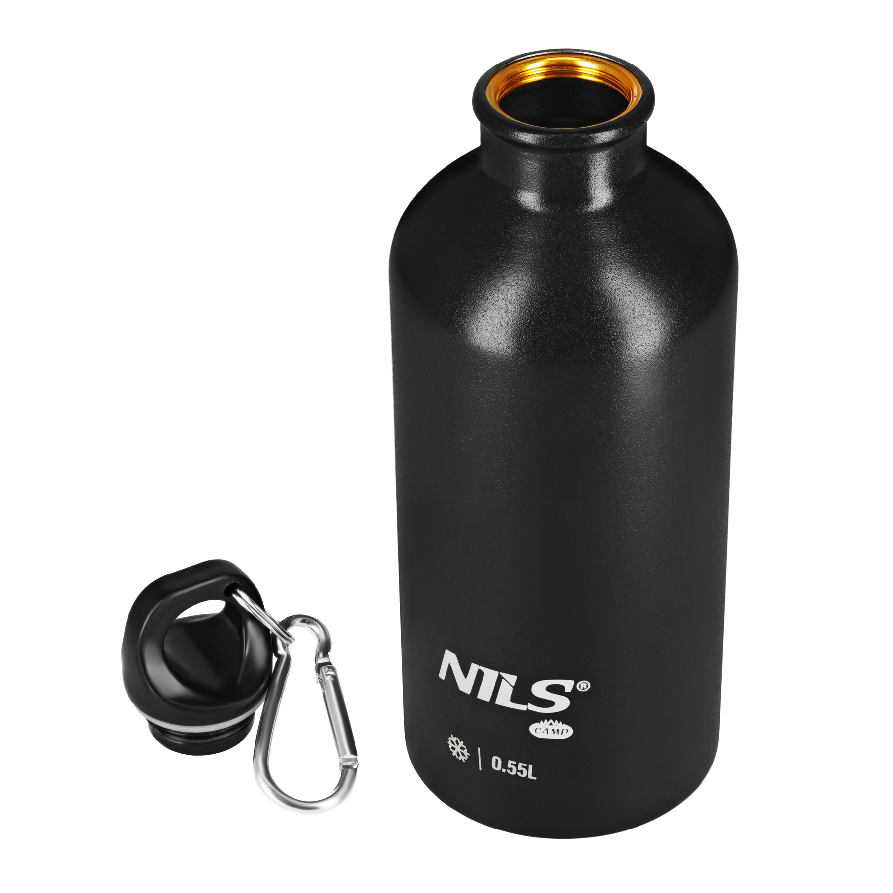 NC3801 ČERNÁ NEREZOVÁ TURISTICKÁ LÁHEV 550ML NILS CAMP