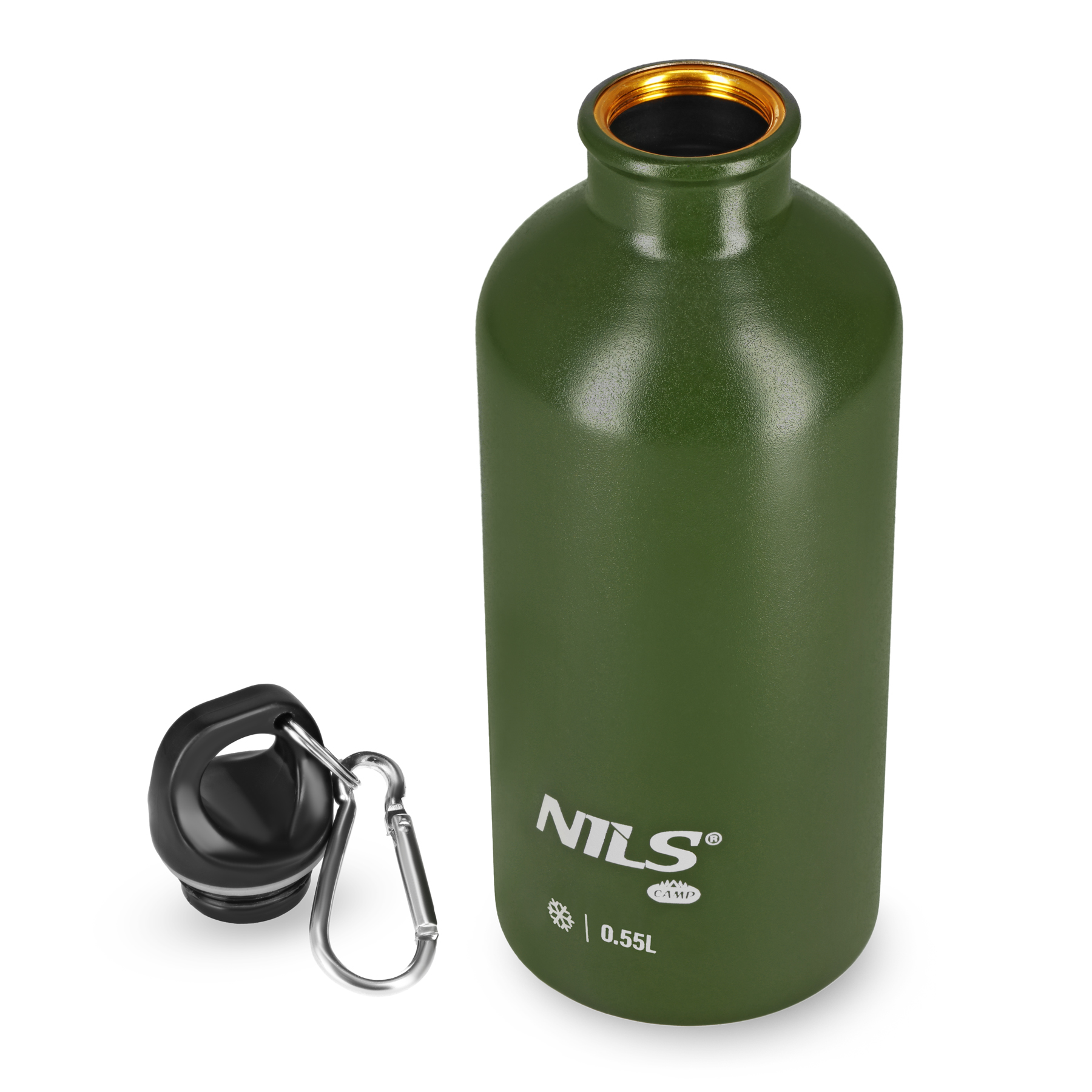 NC3801 ZELENÁ NEREZOVÁ TURISTICKÁ LÁHEV 550ML NILS CAMP