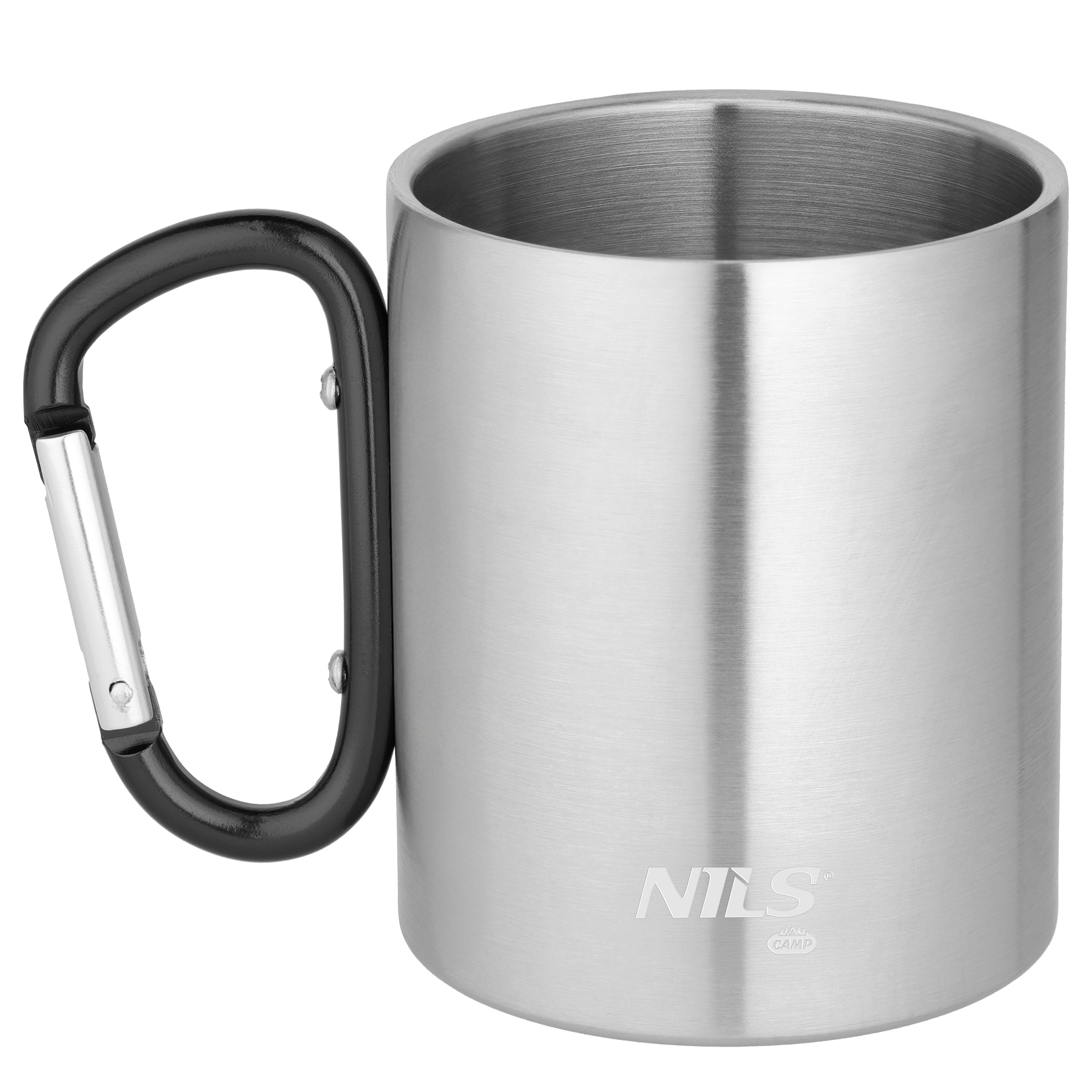 NC17110 ČERNÝ KEMPIGOVÝ HRNEK 300ML S KARABINOU NILS CAMP