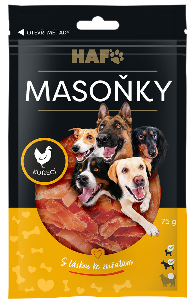 HAF Masoňky kuřecí kousky 75g