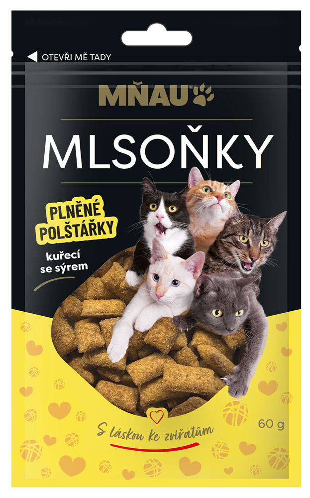 MŇAU Plněné polštářky kuřecí se sýrem