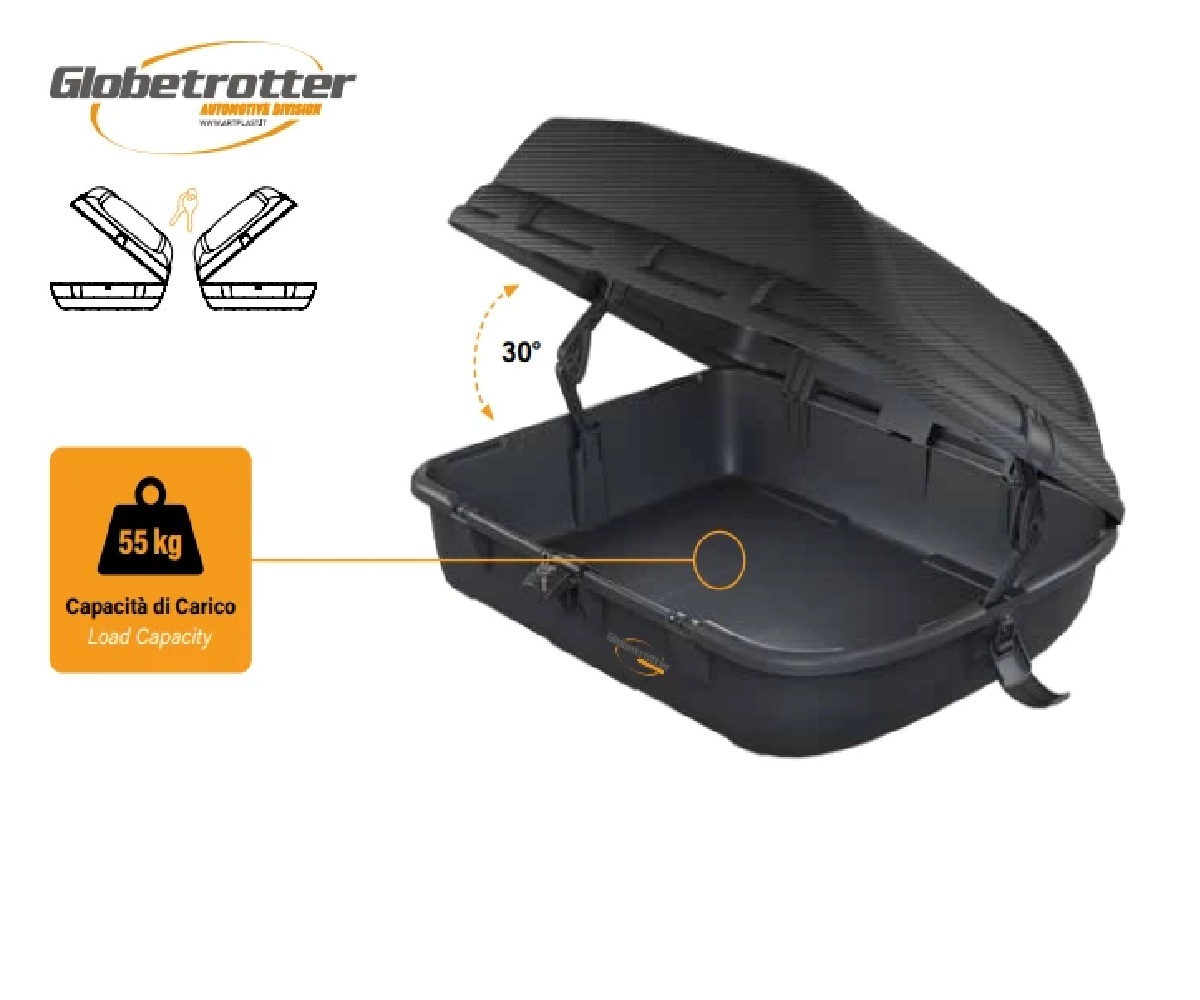ARTPLAST Střešní box 270L oboustranný Linea Carbon