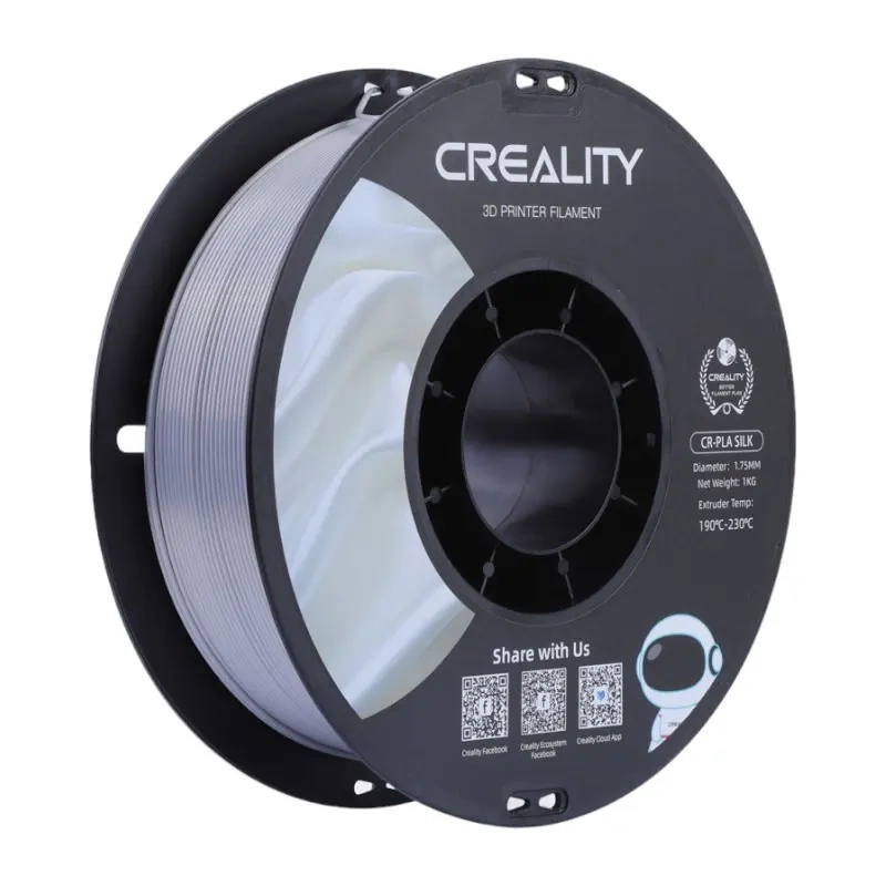 Creality CR-Silk filament 1,75 mm 1 kg stříbrná Stříbrná