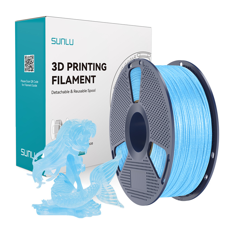 Levně Filament SUNLU PLA (lesklá modrá)