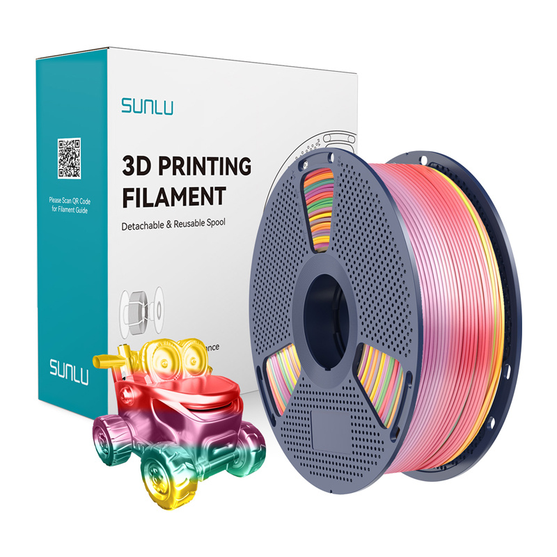 Levně Filament Sunlu PLA+ Silk (Rainbow 01)