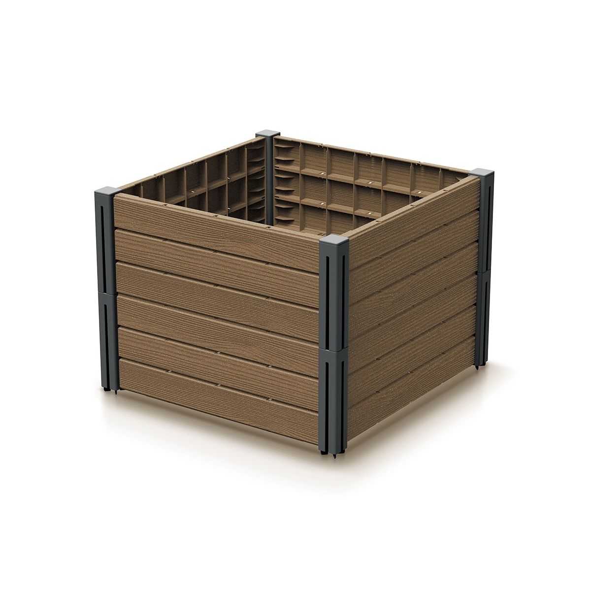 PROSPERPLAST Vyvýšený záhon 2 ks BASE PLANT 61,8 cm, naturo ECO
