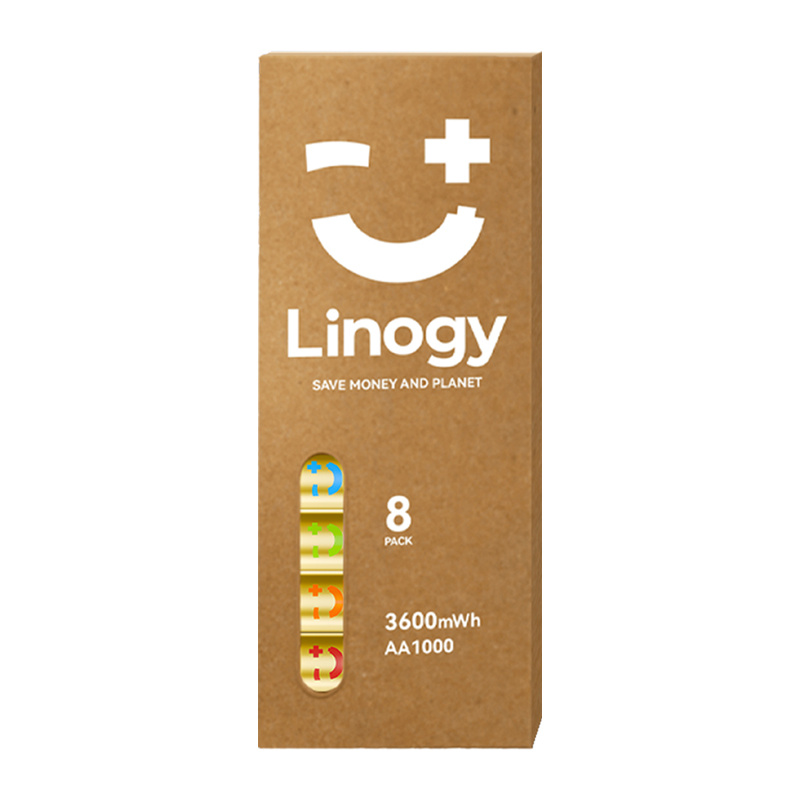 Levně Sada baterií LINOGY AA Li-ion Pro – sada 8 kusů