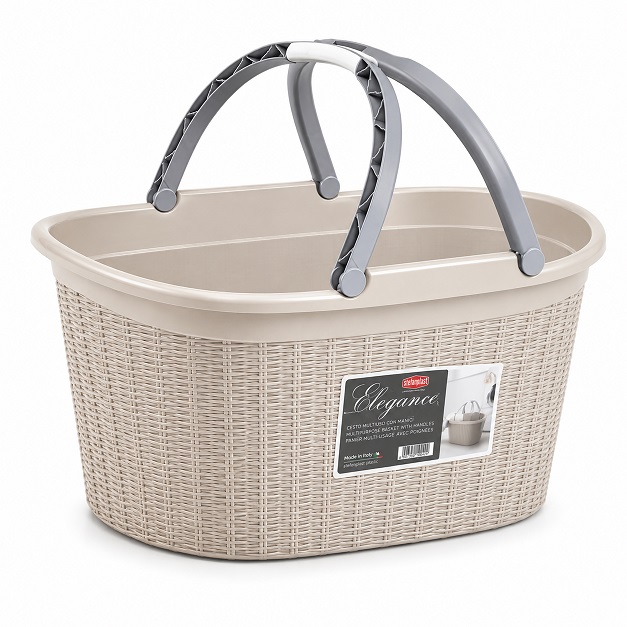 STEFANPLAST Košík na prádlo Elegance 35l, šedý