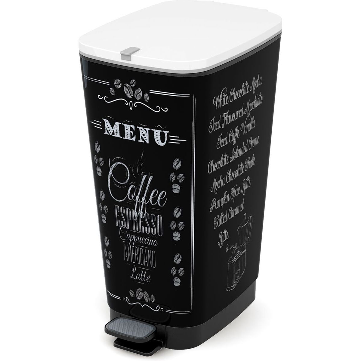 KIS Koš na odpad Chic Bin L - Coffee Menu, 50L