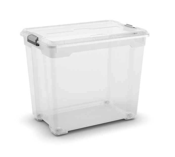KIS Moover Box XXL transparentní s kolečky, 80l