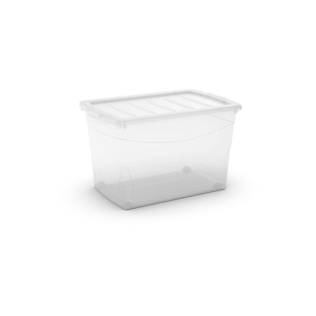KIS Omnibox 008612WHTRS Box 60 L, průhledný s kolečky