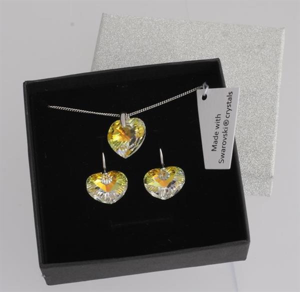 Swarovski-Crystals Souprava Srdce Crystal. Made with Swarovski crystals