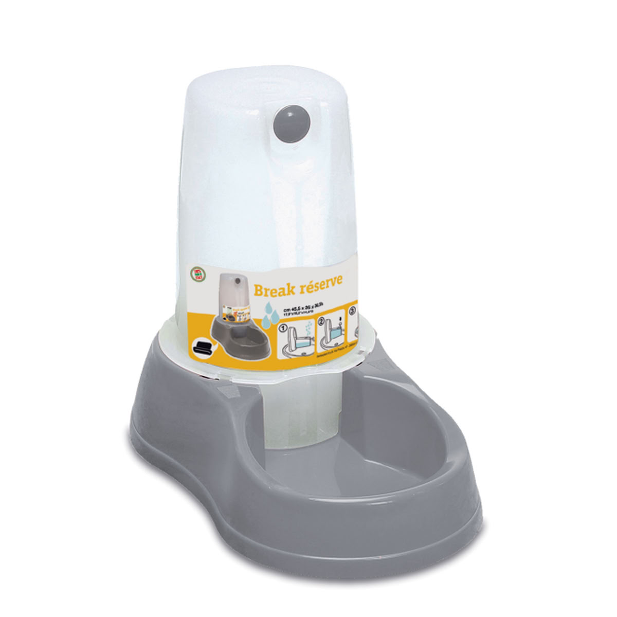 STEFANPLAST Dávkovač vody pro psy a kočky 1,5l šedý