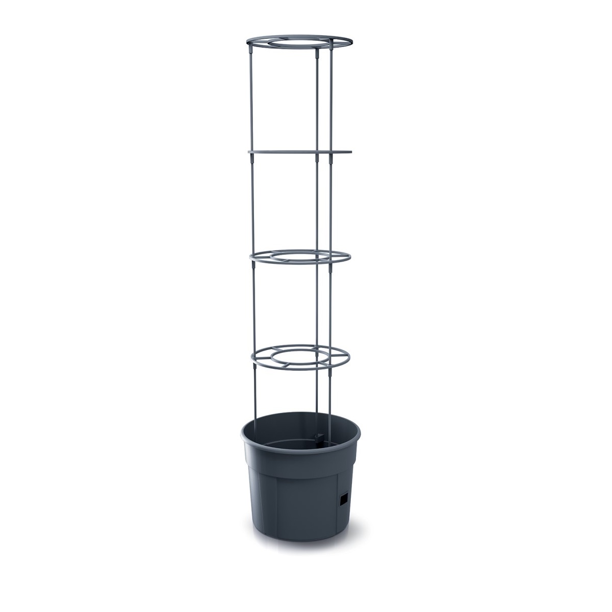 PROSPERPLAST Květináč na pěstování rajčat TOMATO GROWER antracit 29,5cm (max. výška: 115,2cm)
