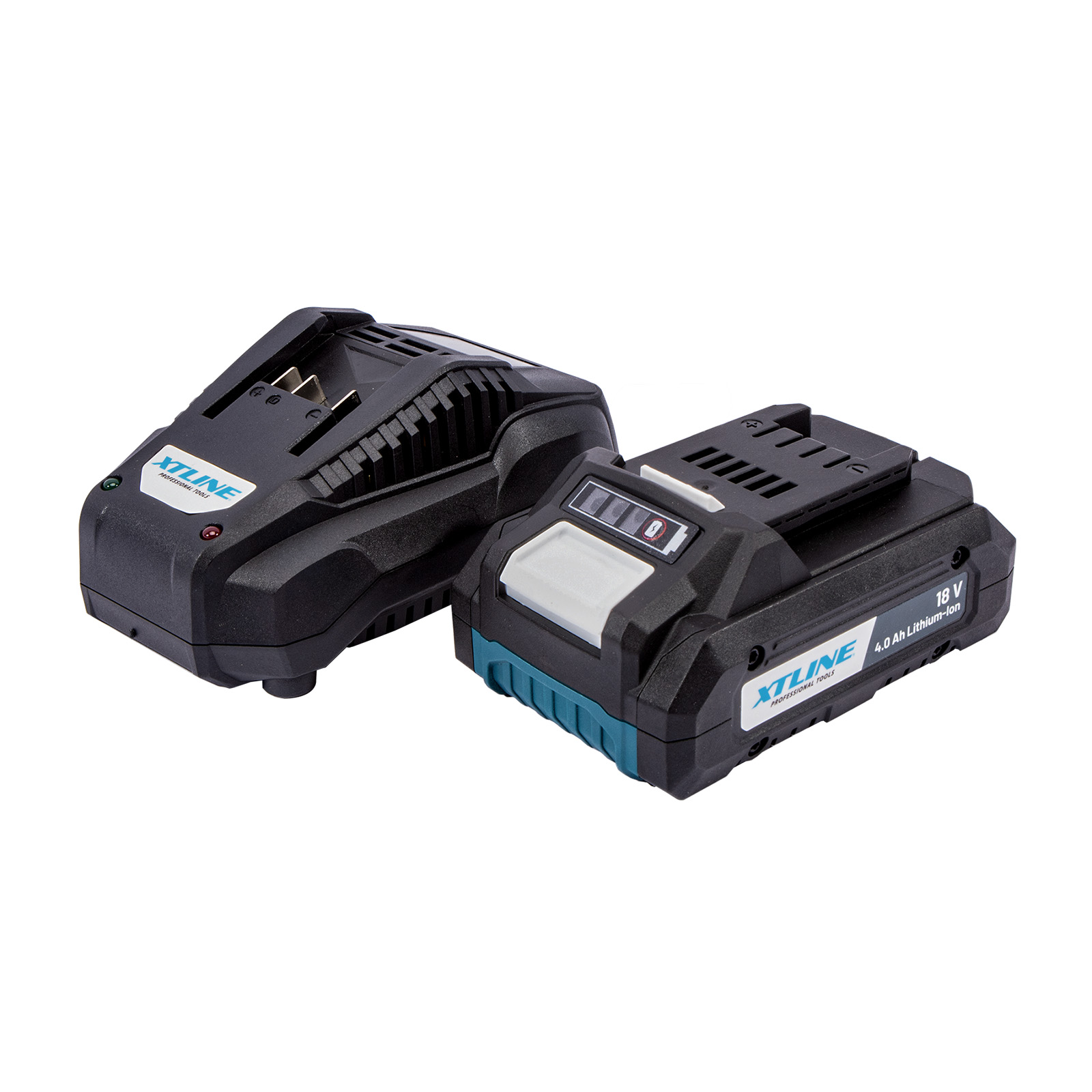 XTline Aku baterie li-ion 18V, 4,0Ah Samsung + Nabíječka 3.5A XT102888